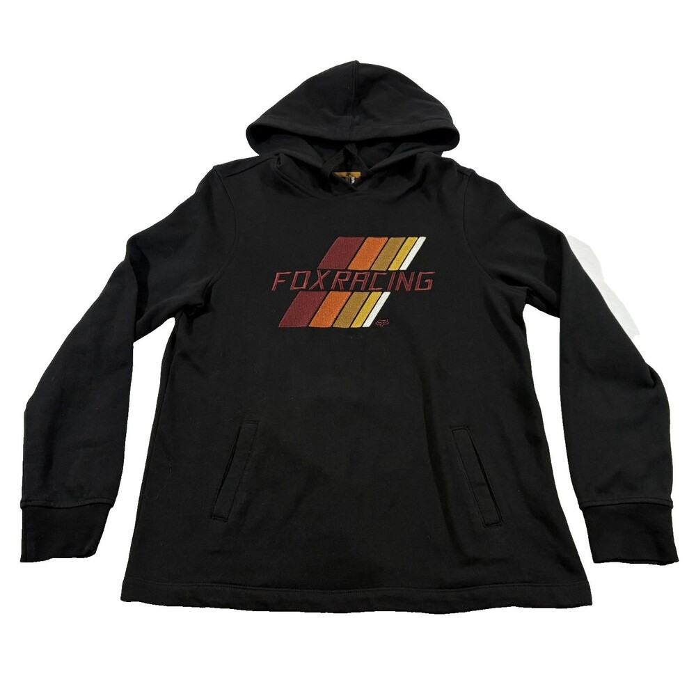 Fox Racing Womens Power Black Slide Hooded Sweatshirt Cotton Poly Pullover Sz S - Picture 2 of 13